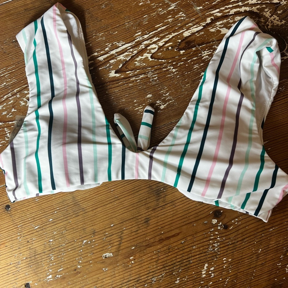 Raisens Striped Bikini Top size XL